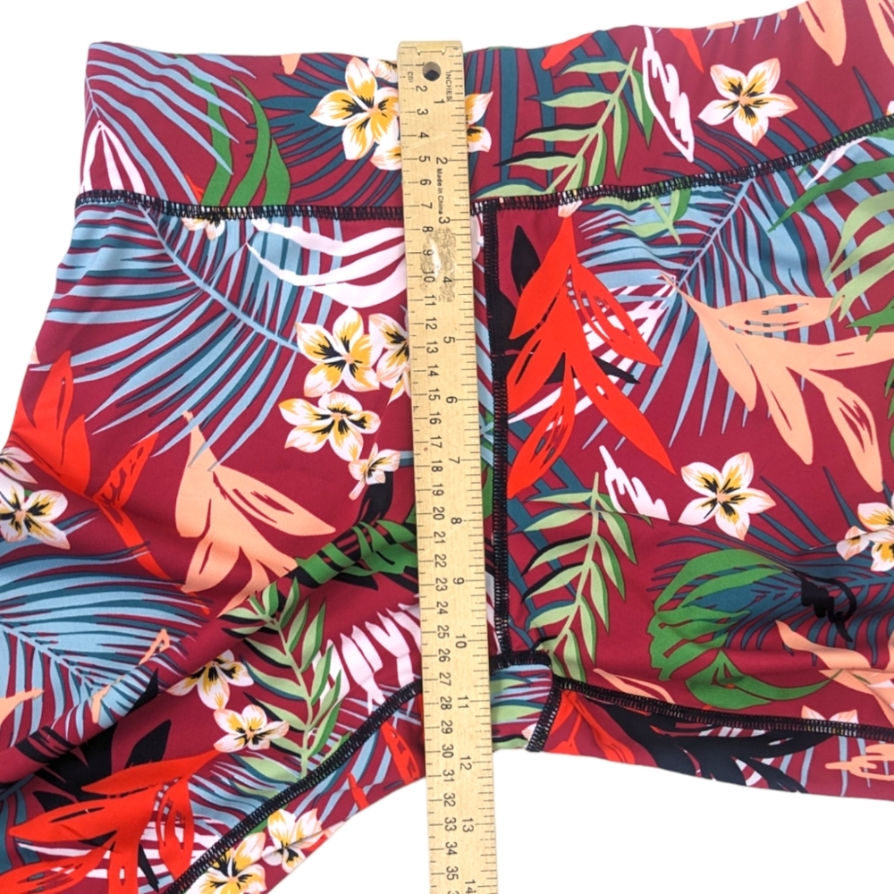 MinkPink Move Tropical Leggings Womens Large Pink Stretch - Picture 10 of 10